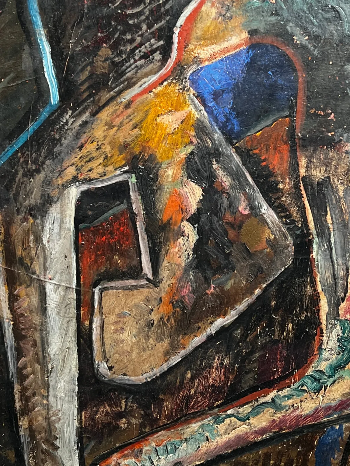 Composizione di Guido Gonzato, dipinto a olio