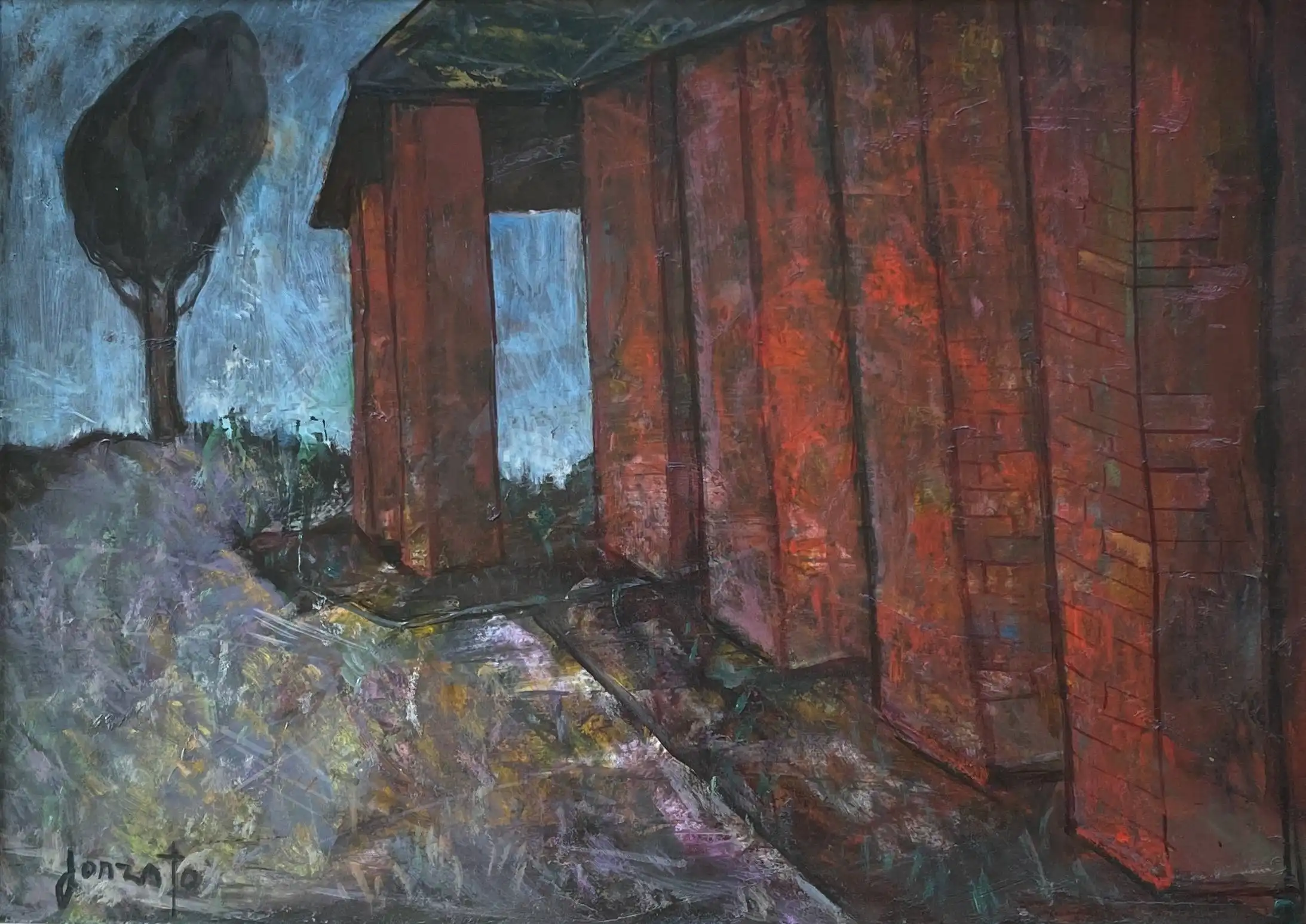 Solitudine di Guido Gonzato, dipinto a olio su tela